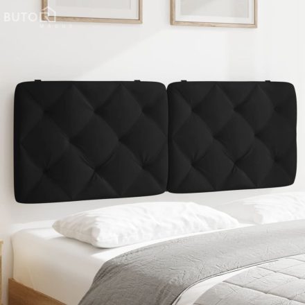 vidaXL fekete bársony fejtámla párna 140 cm