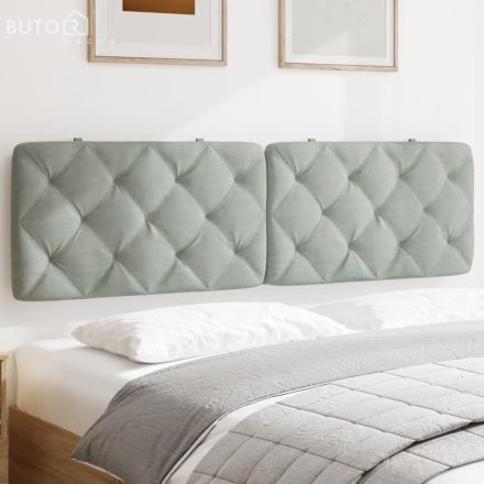 vidaXL világosszürke bársony fejtámla párna 183 cm