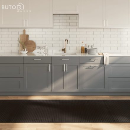 vidaXL négyszögletű sötétbarna bambusz szőnyeg 100 x 400 cm