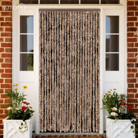 vidaXL bézs és sötétbarna zsenília rovarfüggöny 100x220 cm