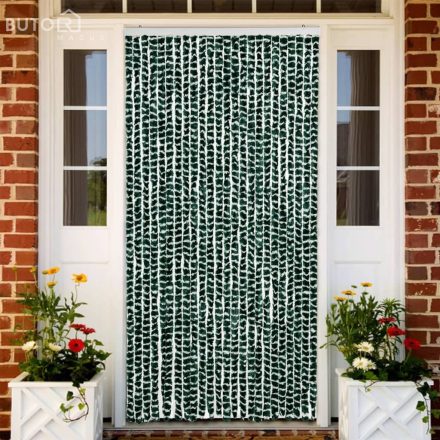 vidaXL zöld és fehér zsenília rovarfüggöny 100 x 200 cm