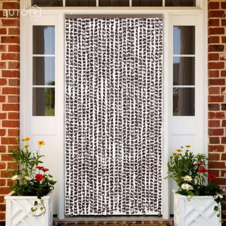 vidaXL barna és fehér zsenília rovarfüggöny 100 x 230 cm