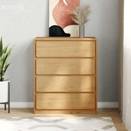 vidaXL SAUDA tölgy tömör fenyőfa fiókos szekrény 76,5 x 39 x 91 cm