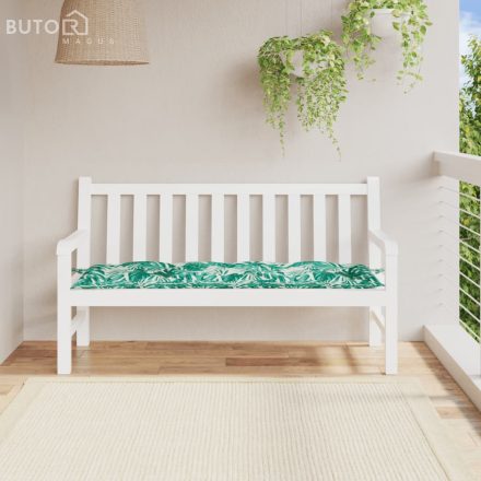 vidaXL levélmintás oxford szövet kerti padpárna 150 x 50 x 7 cm