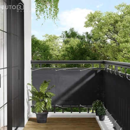 vidaXL antracitszürke 100% oxford poliészter erkélyparaván 75 x 800 cm