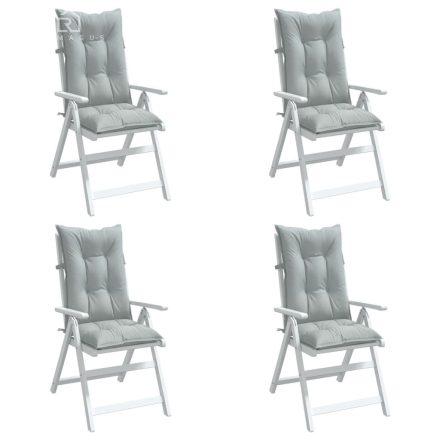 vidaXL 4 db világosszürke szövet magas háttámlájú székpárna 120x50x7cm