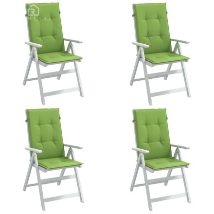 vidaXL 4 db melange zöld szövet magas háttámlájú székpárna 120x50x4 cm
