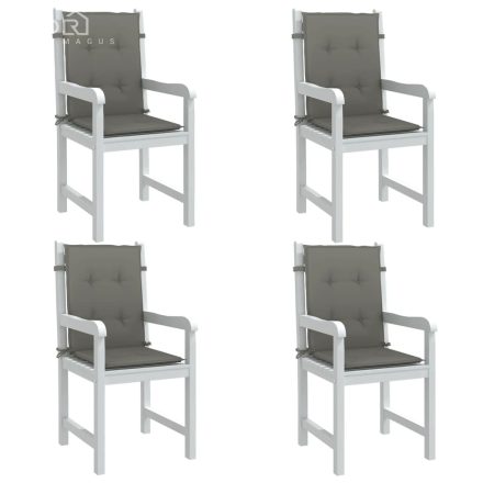 vidaXL 4 db melange sötétszürke szövet háttámlás székpárna 100x50x4 cm