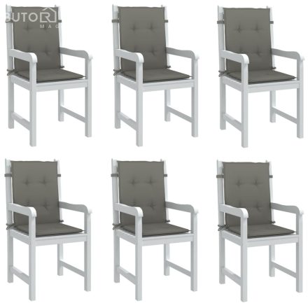 vidaXL 6 db melange sötétszürke szövet háttámlás székpárna 100x50x4 cm