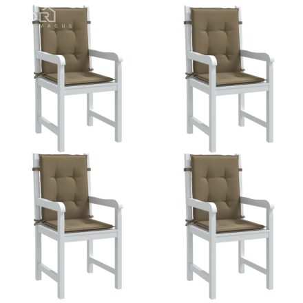 vidaXL 4 db melange tópszínű szövet háttámlás székpárna 100x50x4 cm