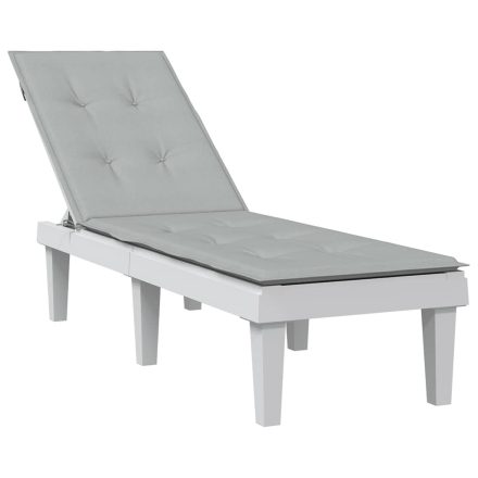 vidaXL melange világosszürke szövet nyugágypárna (75+105) x 50 x 4 cm