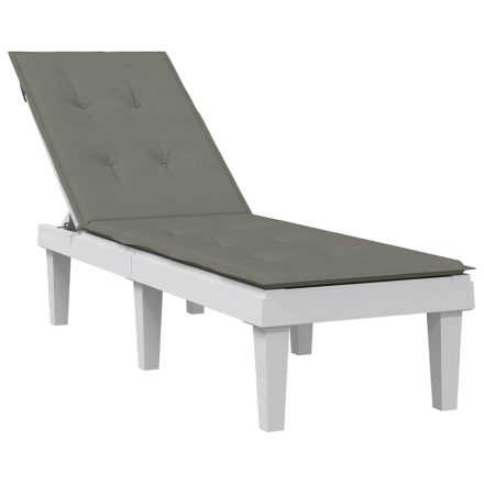 vidaXL melange sötétszürke szövet nyugágypárna (75+105) x 50 x 4 cm