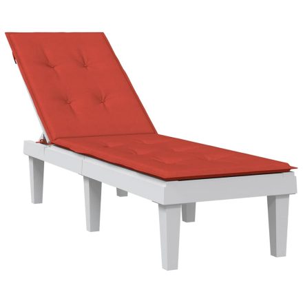 vidaXL melange piros szövet nyugágypárna (75+105) x 50 x 4 cm