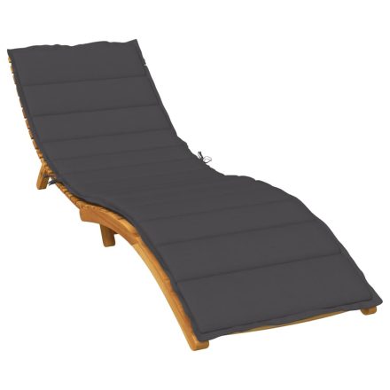 vidaXL melange antracitszürke szövet napozóágy párna 200 x 50 x 4 cm