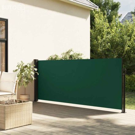 vidaXL sötétzöld behúzható oldalsó napellenző 100 x 300 cm
