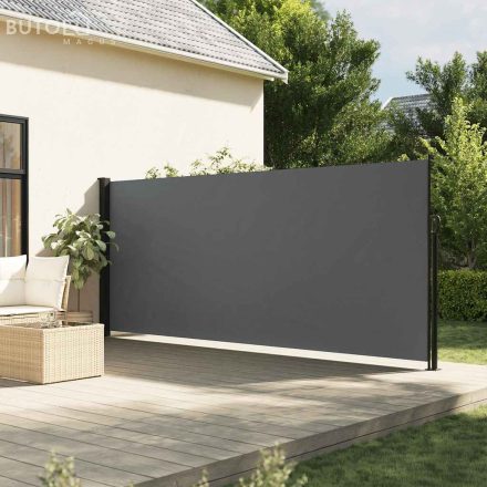 vidaXL antracitszürke behúzható oldalsó napellenző 160 x 300 cm