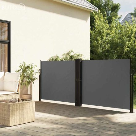 vidaXL antracitszürke behúzható oldalsó napellenző 100 x 600 cm