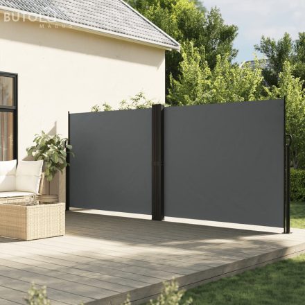 vidaXL antracitszürke behúzható oldalsó napellenző 180 x 1000 cm