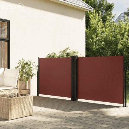 vidaXL barna behúzható oldalsó napellenző 120 x 1000 cm