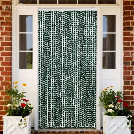 vidaXL zöld és fehér zsenília rovarfüggöny 118x220 cm