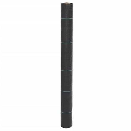 vidaXL fekete PP talajtakaró membrán 1x25 m