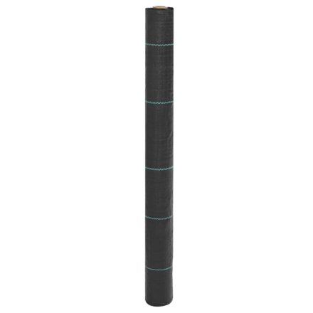 vidaXL fekete PP talajtakaró membrán 1x50 m
