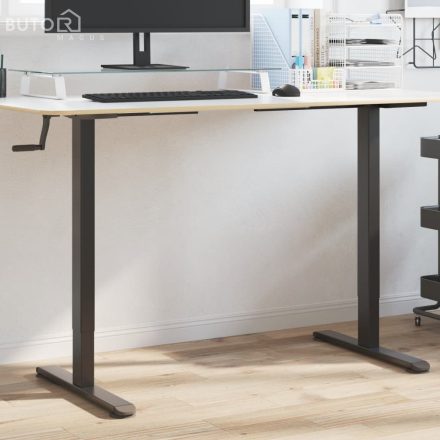 vidaXL fekete acél állóasztalváz (94-135) x 60 x (70-114) cm