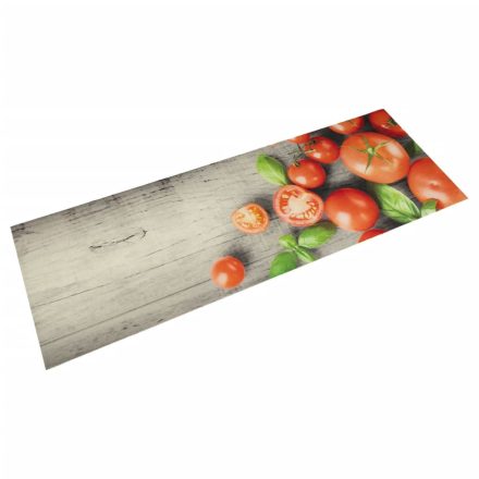 vidaXL mosható paradicsommintás bársony konyhaszőnyeg 60x180 cm