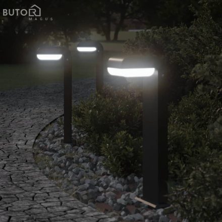 vidaXL 3 db fekete öntött alumínium kültéri állólámpa 50 cm