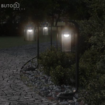vidaXL 3 db fekete rozsdamentes acél kültéri állólámpa 60 cm