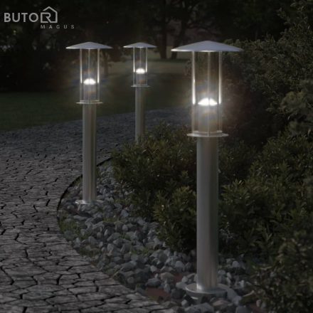 vidaXL ezüstszínű rozsdamentes acél kültéri állólámpa 60 cm