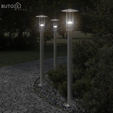 vidaXL ezüstszínű rozsdamentes acél kültéri állólámpa 100 cm