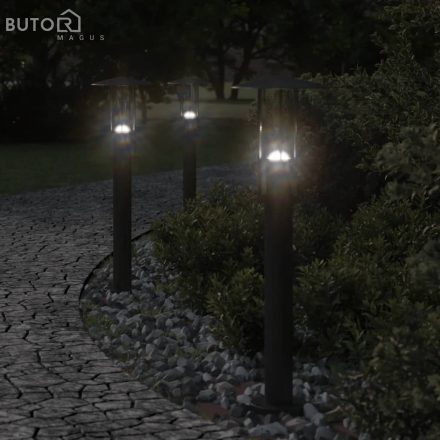 vidaXL fekete rozsdamentes acél kültéri állólámpa 60 cm