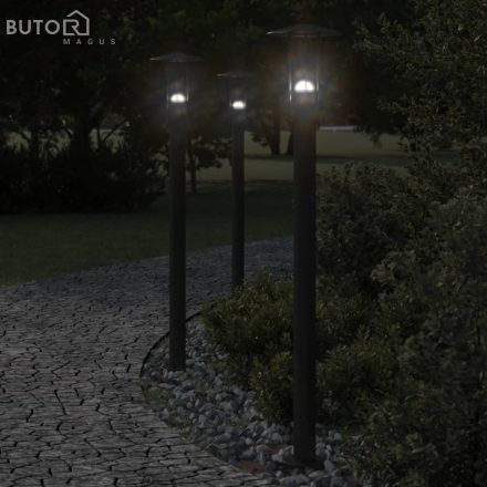 vidaXL fekete rozsdamentes acél kültéri állólámpa 100 cm