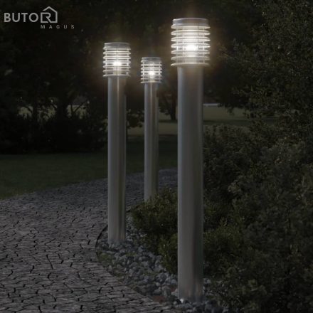 vidaXL ezüstszínű rozsdamentes acél kültéri állólámpa 110 cm
