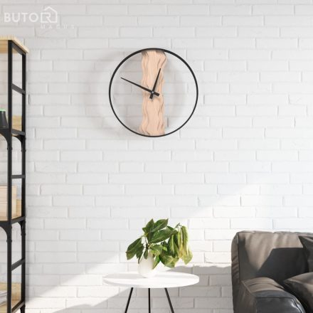 vidaXL barna vas és tölgyfa falióra Ø35 cm