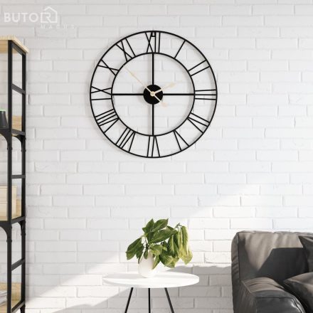 vidaXL fekete vas falióra Ø50 cm