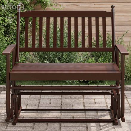 vidaXL barna tömör nyárfa hintapad 118 x 70 x 104,5 cm