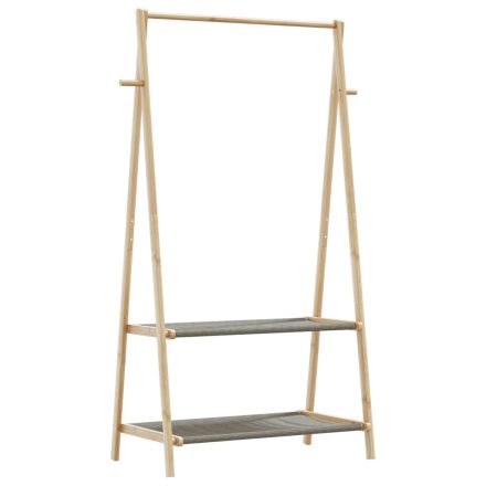 vidaXL bambusz ruhaállvány polcokkal 96 x 45,5 x 150,5 cm