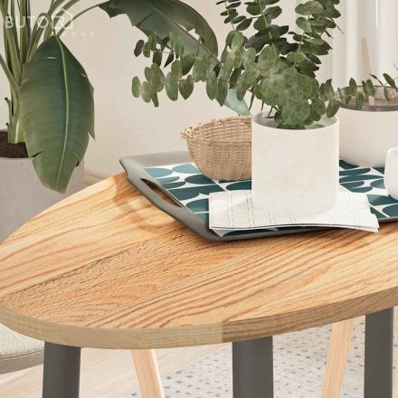 vidaXL tömör akácfa ovális alakú asztallap 100 x 50 x 2 cm