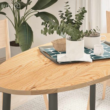 vidaXL tömör akácfa ovális alakú asztallap 120 x 60 x 2 cm