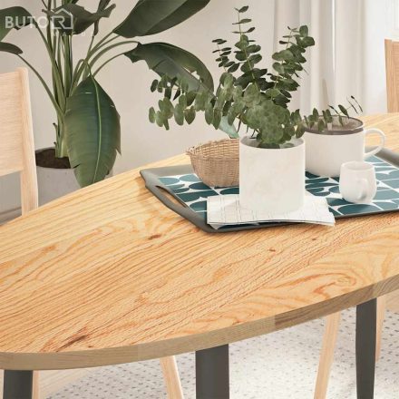 vidaXL tömör akácfa ovális alakú asztallap 140 x 60 x 2 cm