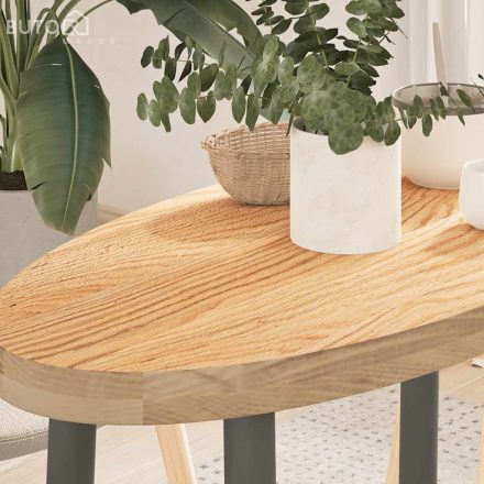 vidaXL tömör akácfa ovális alakú asztallap 80 x 40 x 4 cm