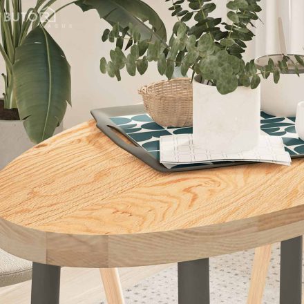 vidaXL tömör akácfa ovális alakú asztallap 100 x 50 x 4 cm