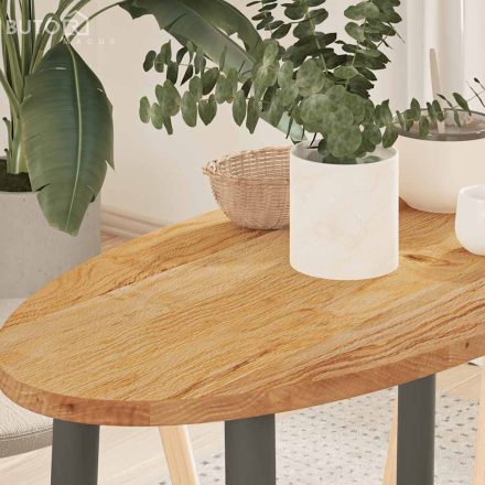 vidaXL világosbarna tömör akácfa ovális alakú asztallap 80 x 40 x 2 cm