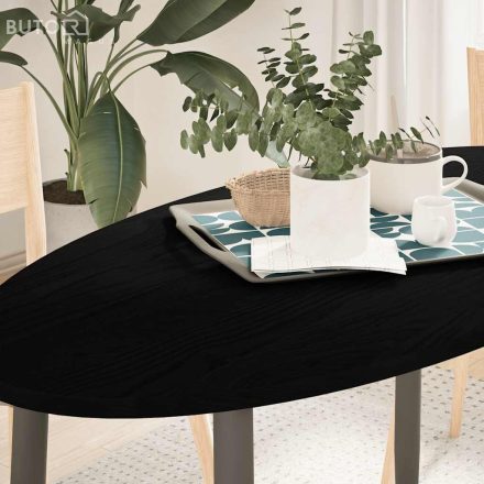 vidaXL sötétbarna tömör akácfa ovális alakú asztallap 120 x 60 x 2 cm
