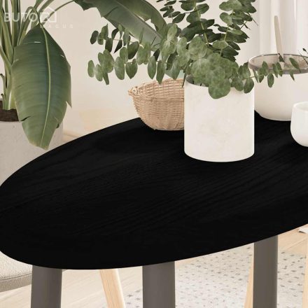 vidaXL sötétbarna tömör akácfa ovális alakú asztallap 80 x 40 x 4 cm