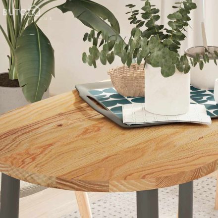 vidaXL világosbarna tömör akácfa ovális alakú asztallap 100x50x2 cm