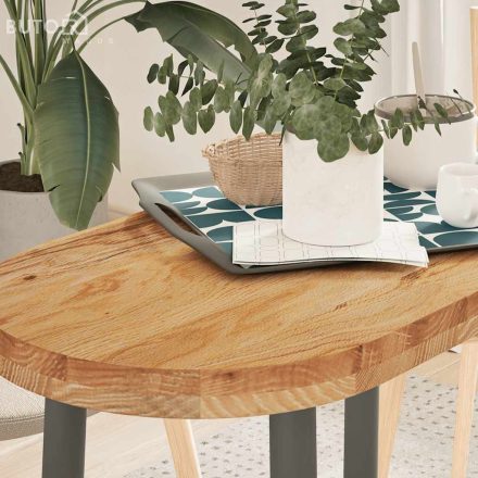 vidaXL világosbarna tömör akácfa ovális alakú asztallap 80 x 40 x 4 cm