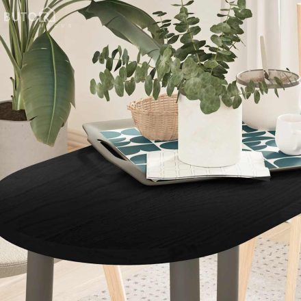 vidaXL sötétbarna tömör akácfa ovális alakú asztallap 80 x 40 x 2 cm